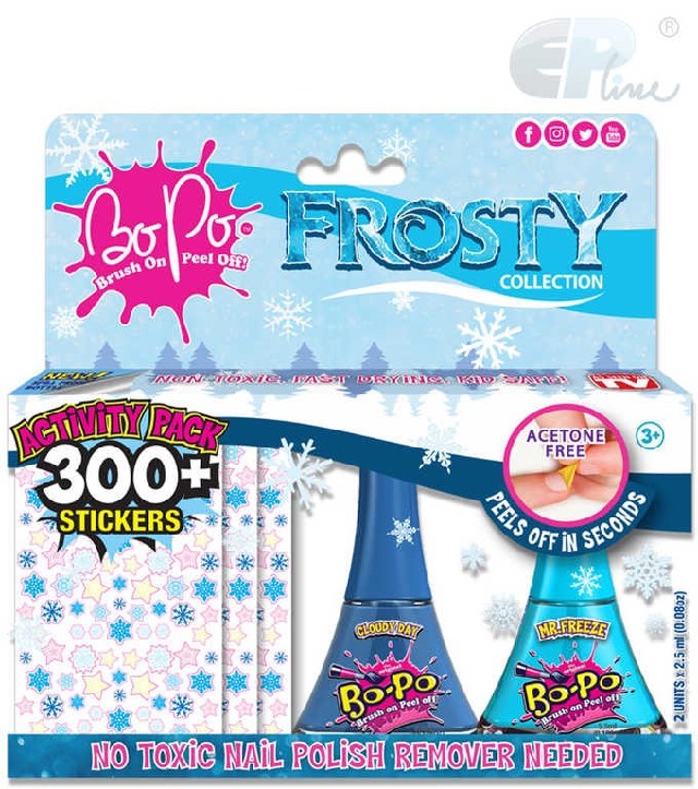BO-PO Frosty set lak na nehty slupovací 2ks Frozen