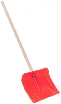 Dětská lopata hrablo na sníh délka 87cm červené plast/dřevo
