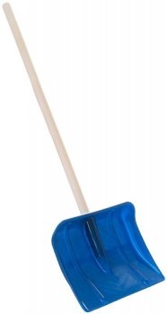 Dětská lopata hrablo na sníh délka 87cm modré plast/dřevo