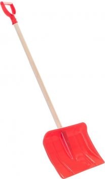 Dětská lopata hrablo na sníh délka 87cm s ručkou červené plast/dř