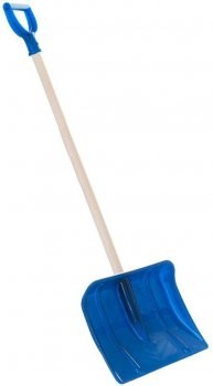 Dětská lopata hrablo na sníh délka 87cm s ručkou modré plast/dř