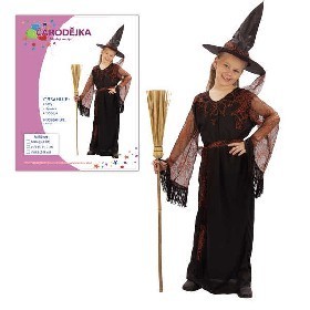 Kostým čarodějnice II vel. M (120-130 cm) 5-9 let