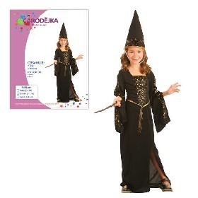 Kostým čarodějnice vel. M (120-130 cm) 5-9 let