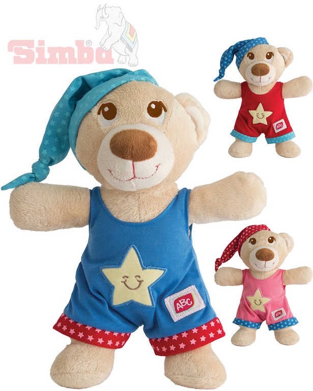 SIMBA Medvídek usínáček 25cm s čepičkou 2 barvy