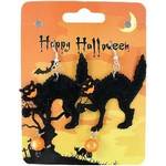 Karneval - Naušnice pro čarodějnice kočka - 1 pár